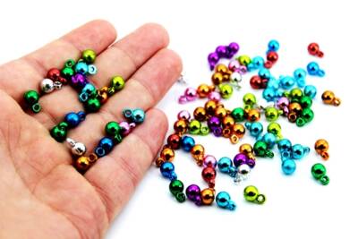 25 Gram - 6 mm Kulplu Boncuk, Karışık Renk, Plastik Boncuk. 1. Kalite ( 25 Gram - 175-180 Adet ) - 1