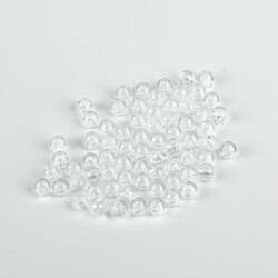 25 Gram - 6 mm, Şeffaf Renkli, Yuvarlak Takı Ve Süs Boncuğu, 1.Kalite ( 25gr - 215-225 Adet Arası ) MR-01 - 4