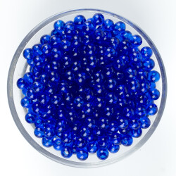 25 Gram - 6 mm, Parlament Mavi Renkli, Yuvarlak Takı Ve Süs Boncuğu, 1.Kalite ( 25gr - 215-225 Adet Arası ) MR-14 - YF Hobi