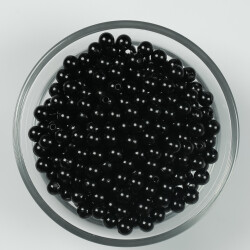 25 Gram - 6 mm Siyah Renk İnci Boncuk, Plastik inci Boncuk, 1. Kalite ( 25 Gram - 205-215 Adet ) - 1