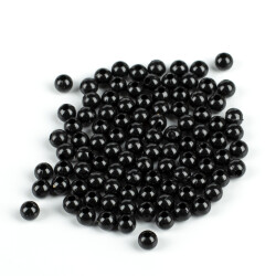 25 Gram - 6 mm, Siyah Renkli, Yuvarlak Takı Ve Süs Boncuğu, 1.Kalite ( 25gr - 215-225 Adet Arası ) MR-11 - 3