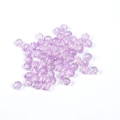 25 Gram - 8 mm Eflatun Renk Akrilik Boncuk, Takı Boncuğu, Çanta Yapım Boncuğu (25 Gram - 90-92 Adet Arası) - 3