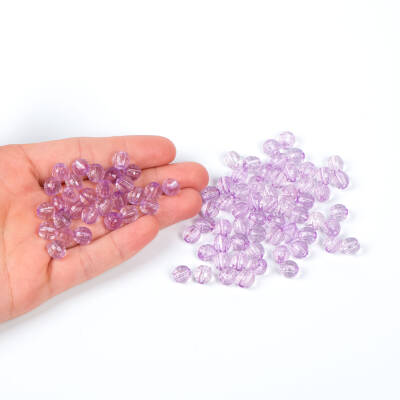 25 Gram - 8 mm Eflatun Renk Akrilik Boncuk, Takı Boncuğu, Çanta Yapım Boncuğu (25 Gram - 90-92 Adet Arası) - 4