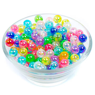 25 Gram - 8 mm Janjanlı Karışık Renkli Yuvarlak Plastik Boncuk, ( 25 gram - 90-95 Adet Arası ) - 2