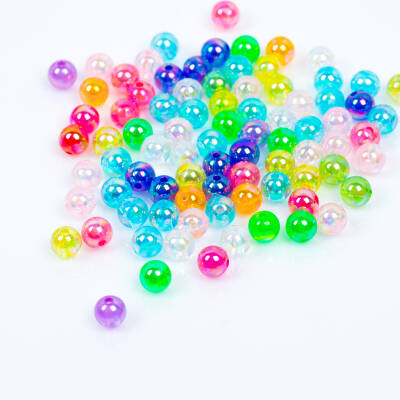 25 Gram - 8 mm Janjanlı Karışık Renkli Yuvarlak Plastik Boncuk, ( 25 gram - 90-95 Adet Arası ) - 3