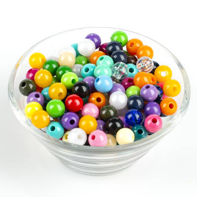 25 Gram - 8 mm, Karışık Renkli, Yuvarlak Takı Ve Süs Boncuğu, 1.kalite ( 25gr - 95-105 Adet Arası ) PKR-02 - 2