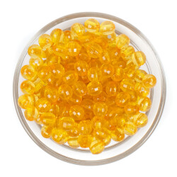 25 Gram - 8 mm Sarı Renk Akrilik Boncuk, Takı Boncuğu, Çanta Yapım Boncuğu (25 Gram - 90-92 Adet Arası) - 2