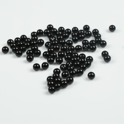 25 Gram - 8 mm Siyah Renk İnci Boncuk, Plastik inci Boncuk, 1. Kalite ( 25 Gram - 83-86 Adet ) - 3