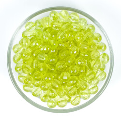 25 Gram - 8 mm Yeşil Renk Akrilik Boncuk, Takı Boncuğu, Çanta Yapım Boncuğu (25 Gram - 90-92 Adet Arası) - 2