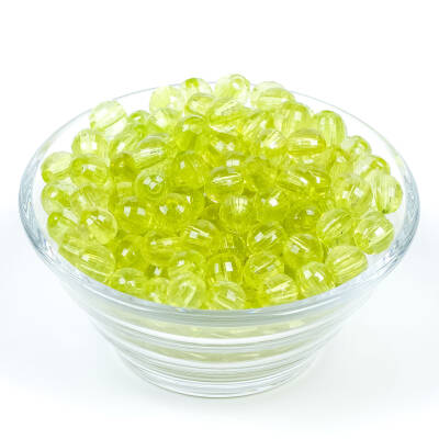 25 Gram - 8 mm Yeşil Renk Akrilik Boncuk, Takı Boncuğu, Çanta Yapım Boncuğu (25 Gram - 90-92 Adet Arası) - 1