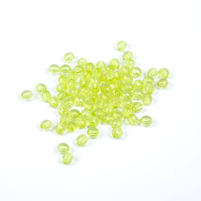 25 Gram - 8 mm Yeşil Renk Akrilik Boncuk, Takı Boncuğu, Çanta Yapım Boncuğu (25 Gram - 90-92 Adet Arası) - 3