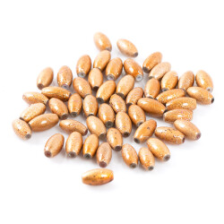 25 Gram - 8.5x16 mm Açık Kahve Renkli Oval Cam Boncuk, ( 25 gram - 16-17 Adet Arası ) - 3