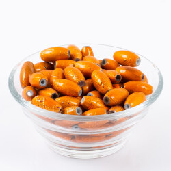 25 Gram - 8.5x16 mm Turuncu Renkli Oval Cam Boncuk, ( 25 gram - 16-17 Adet Arası ) - 2