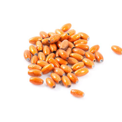 25 Gram - 8.5x16 mm Turuncu Renkli Oval Cam Boncuk, ( 25 gram - 16-17 Adet Arası ) - 3