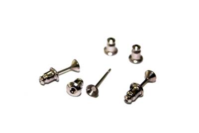 30 Adet (15 Çift) - 4 Mm Yuvalı Küpe Iğnesi Ve Küpe Pistonu Set. - 1