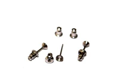 30 Adet (15 Çift) - 4 Mm Yuvalı Küpe Iğnesi Ve Küpe Pistonu Set. - 2