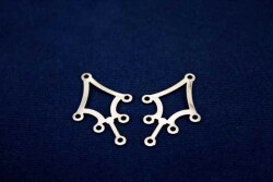 36x23 Mm Küpe Sallantısı Nikel Kaplama Metal Pul, Takı Malzemesi, Pirinç Pul, 22n - 1