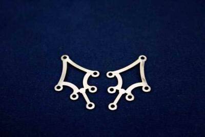 36x23 Mm Küpe Sallantısı Nikel Kaplama Metal Pul, Takı Malzemesi, Pirinç Pul, 22n - 1