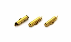 4 Adet - 15 mm Ham Pirinç, Miyuki Kapama, Bağlantı Aparatı, Kum Boncuk Kapama - 1