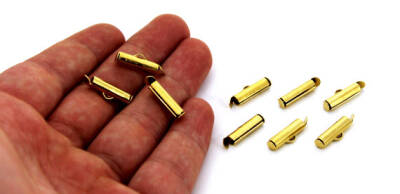 4 Adet - 15 mm Ham Pirinç, Miyuki Kapama, Bağlantı Aparatı, Kum Boncuk Kapama - 2