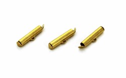4 Adet - 20 mm Ham Pirinç, Miyuki Kapama, Bağlantı Aparatı, Kum Boncuk Kapama - 1