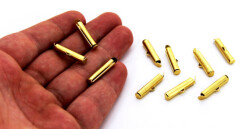 4 Adet - 20 mm Ham Pirinç, Miyuki Kapama, Bağlantı Aparatı, Kum Boncuk Kapama - 2
