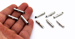 4 Adet - 20 mm Nikel Kaplama, Miyuki Kapama, Bağlantı Aparatı, Kum Boncuk Kapama - 2
