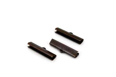 4 Adet - 6x30 mm Dişli Bağlantı Aparatı, Timsah Kapama, Kulplu Dişli Sıkıştırma, Kolye ve Bileklik Kapama, Antik Bakır Kaplama - 1