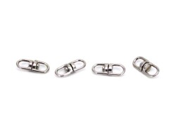 5 Adet - 6.5x16 mm Anahtarlık Bağlantı Aparatı, Anahtarlık Aksesuarı, Nikel Kaplama - 1
