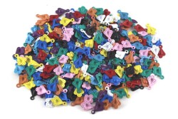 5 Gram - 10x7 Mm Desenli Renkli Metal Pul, Takı Malzemesi, Pirinç Pul, (40-42 Adet Civarı) - YF Hobi