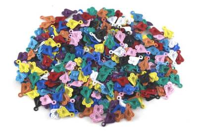 5 Gram - 10x7 Mm Desenli Renkli Metal Pul, Takı Malzemesi, Pirinç Pul, (40-42 Adet Civarı) - 1