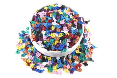 5 Gram - 10x7 Mm Desenli Renkli Metal Pul, Takı Malzemesi, Pirinç Pul, (40-42 Adet Civarı) - 3