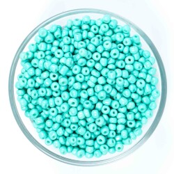 50 Gram, Büyük Boy Kum Boncuğu, 4 mm, Takı Yapım Boncuğu, Yeşil-Turkuaz Renk, B09 - 1