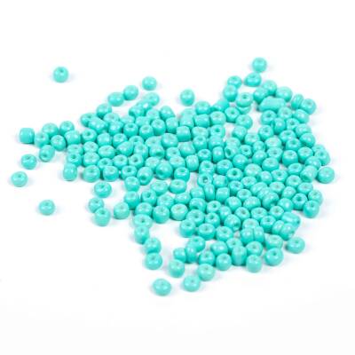 50 Gram, Büyük Boy Kum Boncuğu, 4 mm, Takı Yapım Boncuğu, Yeşil-Turkuaz Renk, B09 - 3