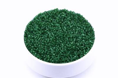 50 Gram, Küçük Boy Kum Boncuğu, 1.5 mm, Takı Yapım Boncuğu, Mat Çimen Yeşil Renk, K50 - 1