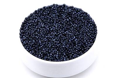 50 Gram, Küçük Boy Kum Boncuğu, 1.5 mm, Takı Yapım Boncuğu, Parlak Hematit Renk, K9 - 1