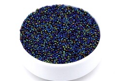 50 Gram, Küçük Boy Kum Boncuğu, 1.5 Mm, Takı Yapım Boncuğu, Parlak Janjanlı Hematit Renk, K4 - YF Hobi