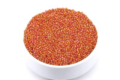 50 Gram, Küçük Boy Kum Boncuğu, 1.5 mm, Takı Yapım Boncuğu, Parlak Janjanlı Turuncu Renk, K36 - 1