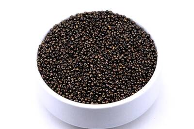 50 Gram, Küçük Boy Kum Boncuğu, 1.5 mm, Takı Yapım Boncuğu, Parlak Kahve Renk, K52 - 1