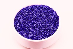 50 Gram, Küçük Boy Kum Boncuğu, 1.5 mm, Takı Yapım Boncuğu, Parlak Lacivert Renk, K47 - YF Hobi