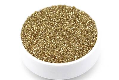 50 Gram, Küçük Boy Kum Boncuğu, 1.5 Mm, Takı Yapım Boncuğu, Parlak Şeffaf Bej Renk, K6 - 1