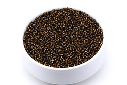 50 Gram, Küçük Boy Kum Boncuğu, 1.5 mm, Takı Yapım Boncuğu, Parlak Şeffaf Kahve Renk, K13 - YF Hobi