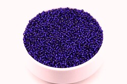 50 Gram, Küçük Boy Kum Boncuğu, 1.5 mm, Takı Yapım Boncuğu, Parlak Şeffaf Lacivert Renk, K34 - YF Hobi