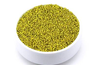 50 Gram, Küçük Boy Kum Boncuğu, 1.5 Mm, Takı Yapım Boncuğu, Parlak Şeffaf Sarı Renk, K5 - 1