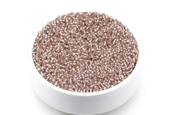 50 Gram, Küçük Boy Kum Boncuğu, 1.5 mm, Takı Yapım Boncuğu, Parlak Şeffaf Uçuk Pembe Renk, K23 - YF Hobi