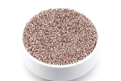 50 Gram, Küçük Boy Kum Boncuğu, 1.5 mm, Takı Yapım Boncuğu, Parlak Şeffaf Uçuk Pembe Renk, K23 - 1