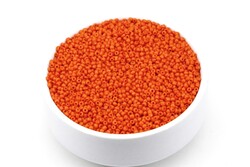 50 Gram, Küçük Boy Kum Boncuğu, 1.5 mm, Takı Yapım Boncuğu, Parlak Turuncu Renk, K32 - YF Hobi