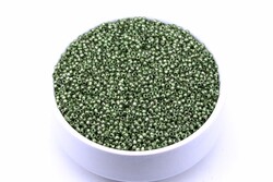 50 Gram, Küçük Boy Kum Boncuğu, 1.5 mm, Takı Yapım Boncuğu, Parlak Yeşil Renk, K54 - YF Hobi