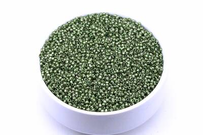 50 Gram, Küçük Boy Kum Boncuğu, 1.5 mm, Takı Yapım Boncuğu, Parlak Yeşil Renk, K54 - 1