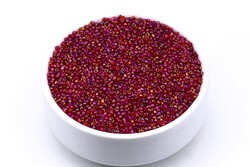 50 Gram, Küçük Boy Kum Boncuğu, 1.5 mm, Takı Yapım Boncuğu, Şeffaf Janjanlı Fuşya Renk, K28 - YF Hobi